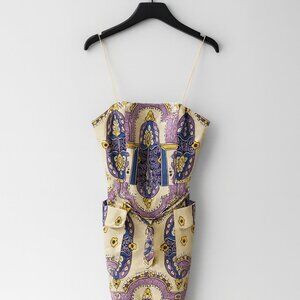 Tracy Reese Silk-Blend Printed Strapless Dress – Size 2